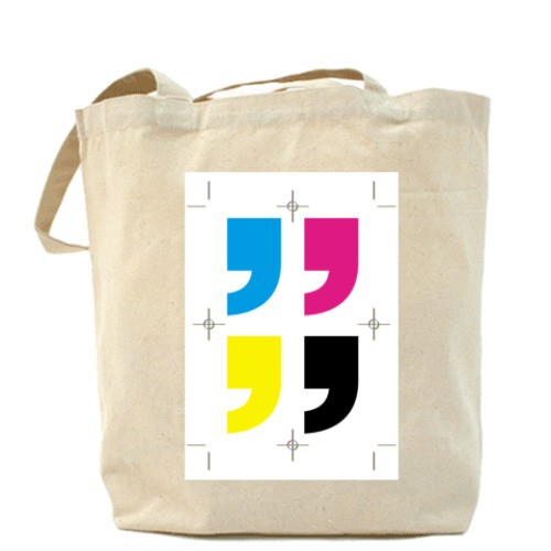 Сумка шоппер с принтом CMYK