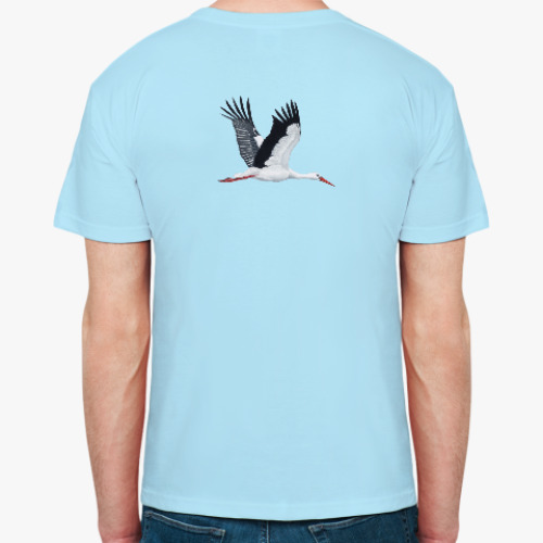 Футболка с принтом Белый аист