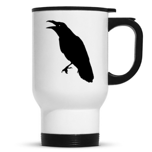 Кружка-термос с принтом 'Ворон'