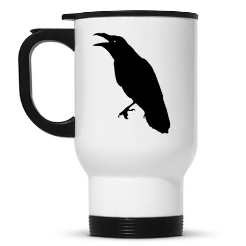 Кружка-термос с принтом 'Ворон'