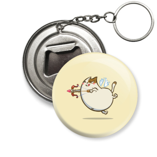 Брелок-открывашка с принтом Амуркот — Пятничный Котик №42