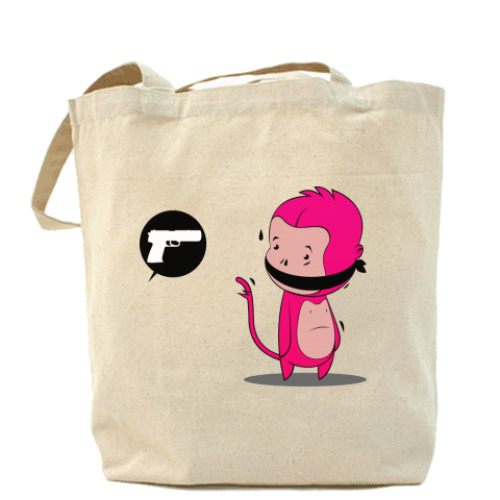 Сумка шоппер с принтом Pinky terror