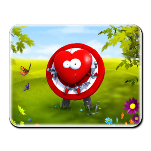 Коврик для мыши с принтом Коврик Забавное Сердце