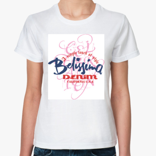 Классическая футболка с принтом Дизайн