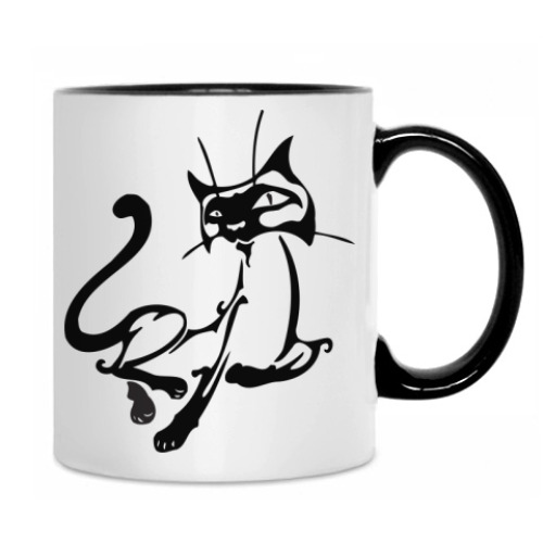 Кружка с принтом Кошка