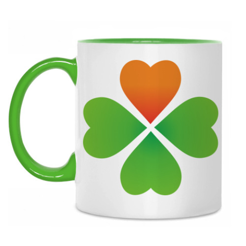Кружка с принтом Ирландский клевер