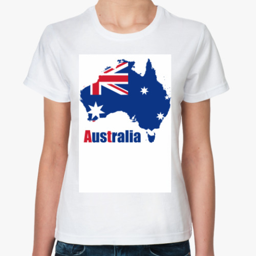 Классическая футболка с принтом Australia