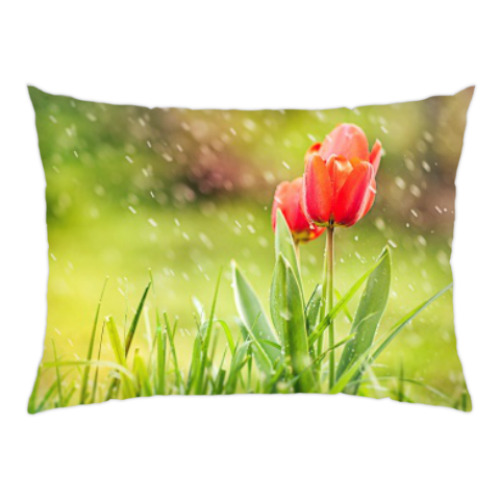 Подушка с принтом запах весны