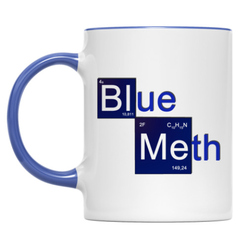 Кружка с принтом Синий мет