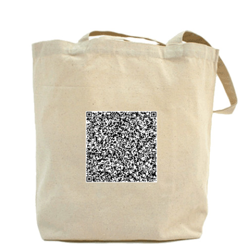 Сумка шоппер с принтом QR-код