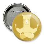 Значок 75 мм Animal Zen: A is for Alpaca