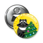 Магнит-открывашка 58 мм Енот с ёлочкой