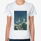 Классическая женская футболка  Clouds