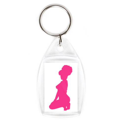 Брелок с принтом Девушка