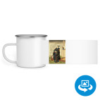 Кружка металлическая белая (круговая запечатка)