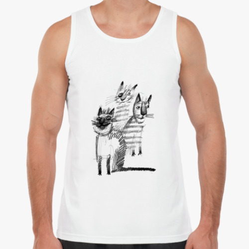 Майка с принтом Банда котов