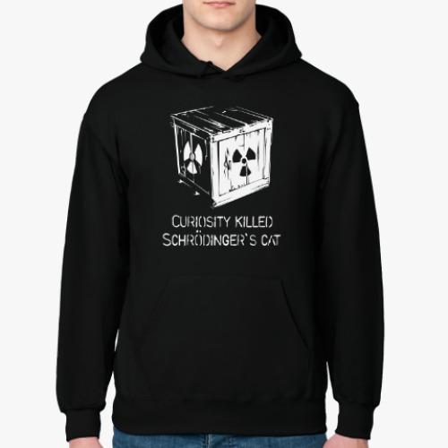 Толстовка худи с принтом Кот Шрёдингера