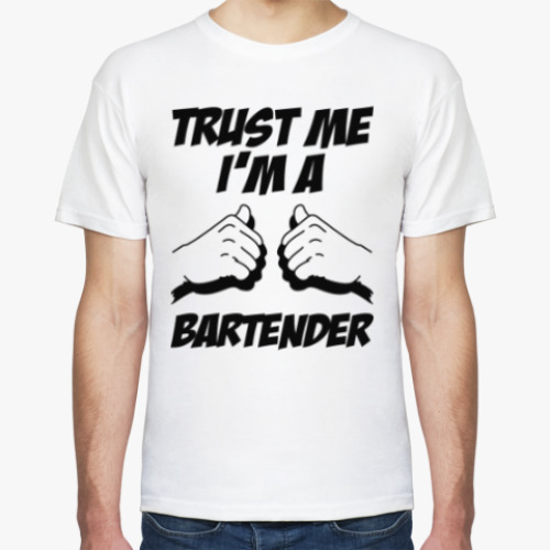 Футболка с принтом Trust me I'm a bartender