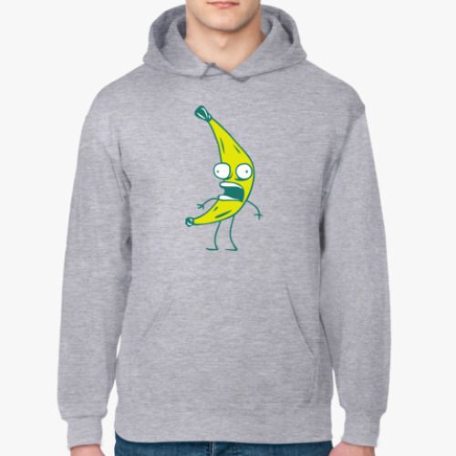Толстовка худи с принтом Сумашедший Банана