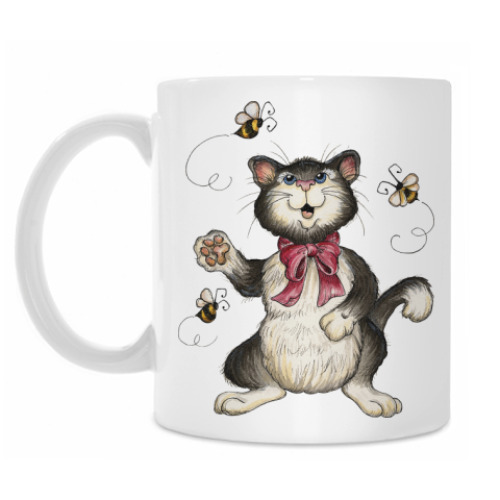 Кружка с принтом Охота на пчёл