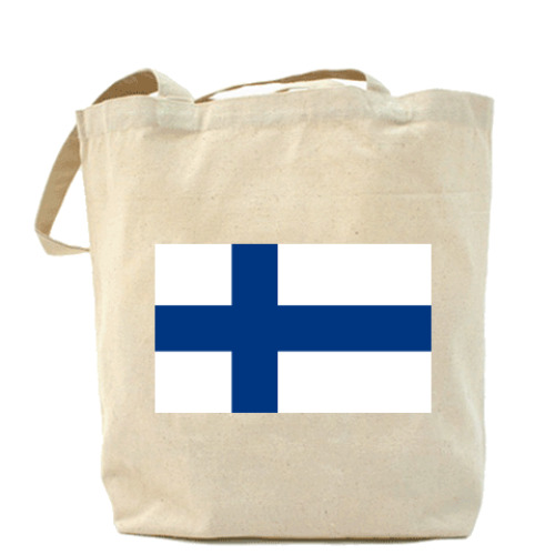 Сумка шоппер с принтом  Флаг Финляндия