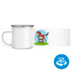 Кружка металлическая белая (круговая запечатка)