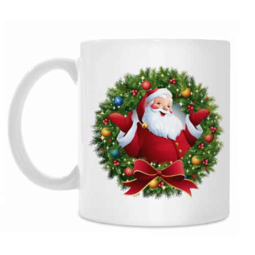 Кружка с принтом Санта Клаус