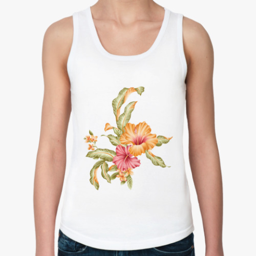 Женская майка с принтом Цветы
