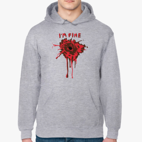 Толстовка худи с принтом I'm fine