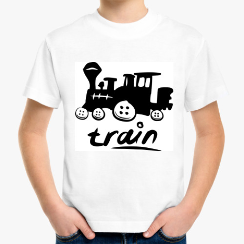 Детская футболка с принтом 'Паровоз'