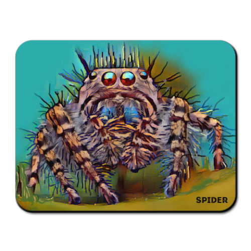 Коврик для мыши с принтом Сердитый паук