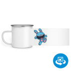 Кружка металлическая белая (круговая запечатка)