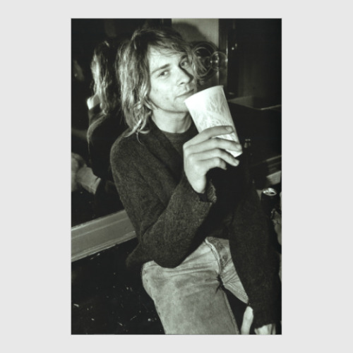 Постер с принтом Курт Кобейн