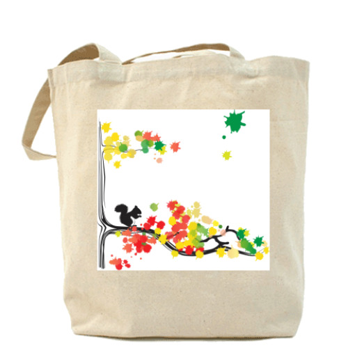 Сумка шоппер с принтом  BubbleForest / Белка