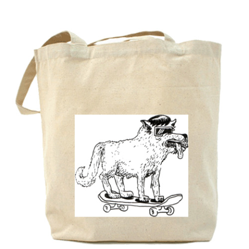 Сумка шоппер с принтом dog-rock