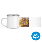 Кружка металлическая белая (круговая запечатка)