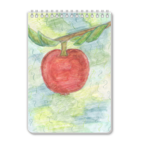 Блокнот с принтом 'Яблоко'