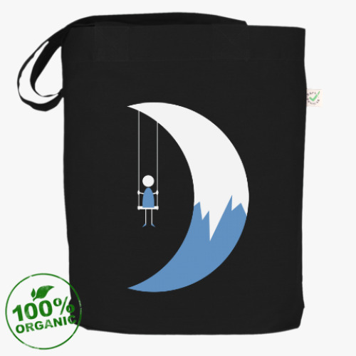 Сумка шоппер с принтом Качели на Луне