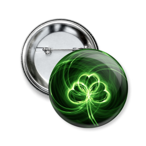 Значок 50мм с принтом  Shamrock