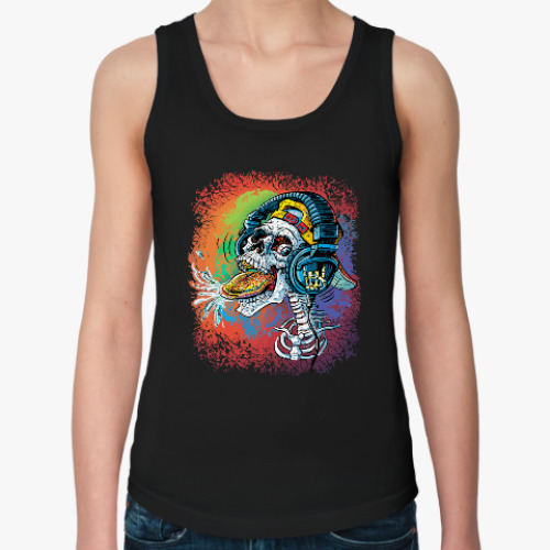 Женская майка с принтом Rock Skull