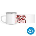 Кружка металлическая белая (круговая запечатка)