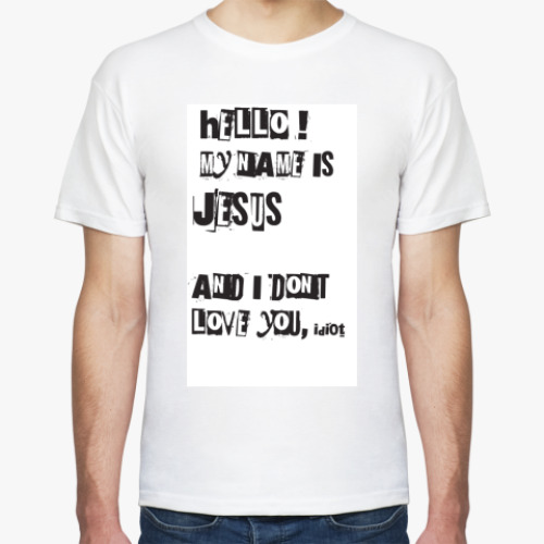 Футболка с принтом My name is Jesus