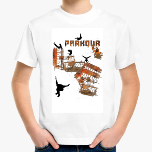 Детская футболка с принтом Паркур