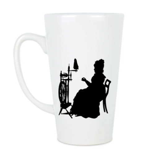 Чашка Латте с принтом Прялка