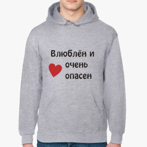 Толстовка худи с принтом Влюблен