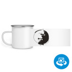 Кружка металлическая белая (круговая запечатка)