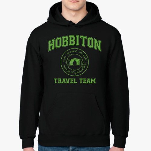 Толстовка худи с принтом Hobbiton Travel Team