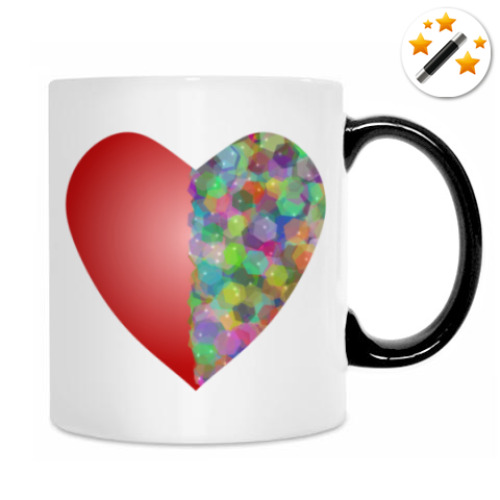 Кружка-хамелеон с принтом Ты моя драгоценная половинка