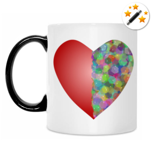 Кружка-хамелеон с принтом Ты моя драгоценная половинка