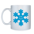 Кружка серебристая Снежинка